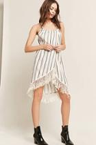 Forever21 Z&l Europe Stripe Fringe Halter Dress
