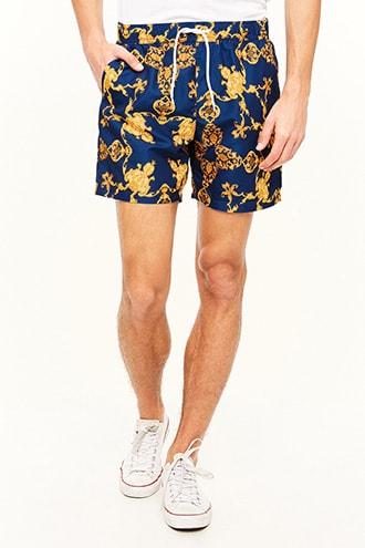 Forever21 Baroque-inspired Print Swim Trunks