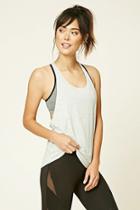 Forever21 Women's  Heather Grey Active Braided T-back Tank
