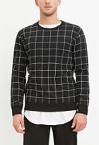 21 Men Grid Print Sweatshirt