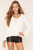 Forever21 Women's  Pleated Flowy Blouse