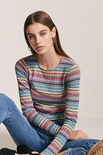 Forever21 Stripe Crop Top