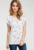 Forever21 Skyscraper Print Dolman Tee