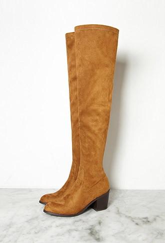 Forever21 Thigh-high Faux Suede Boots