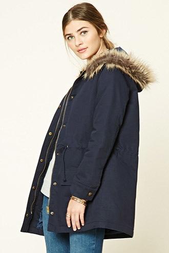 Forever21 Women's  Faux Fur-trimmed Parka