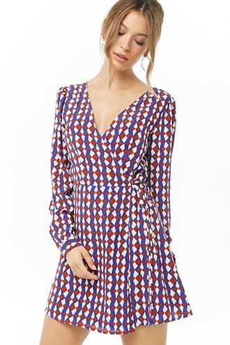 Forever21 Geo Print Wrap Dress