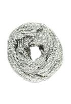Forever21 Purl Knit Infinity Scarf (grey/cream)