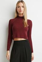 Forever21 Contemporary Ribbed Mock Neck Sweater