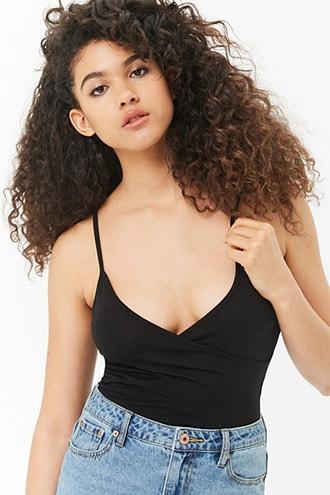 Forever21 Surplice Crop Cami