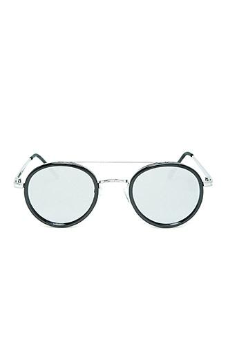 21 Men Men Brow Bar Round Sunglasses