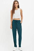 Forever21 Drawstring Textured Woven Pants