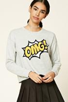 Forever21 Omg Patch Graphic Sweatshirt