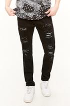 Forever21 Victorious Bandana Patch Distressed Jeans