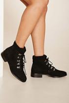 Forever21 Women's  Faux Suede Lace-up Boots