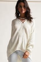 Forever21 Oversized Crisscross-front Sweater