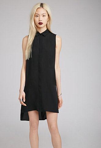 Forever21 Side-slit Collared Blouse