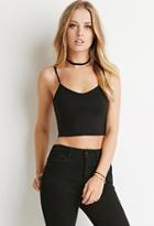 Forever21 Women's  Center-seamed Cropped Cami (black)