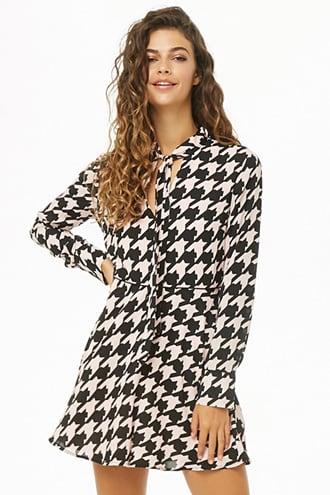Forever21 Houndstooth Skater Dress