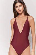 Forever21 Plunging Crisscross One-piece Swimsuit