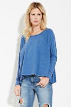 Forever21 Women's  Oversized Raglan Pullover
