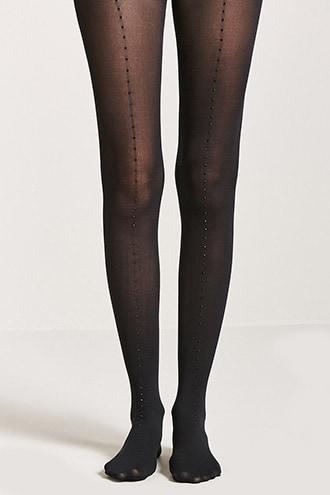 Forever21 Beaded Semi-sheer Tights