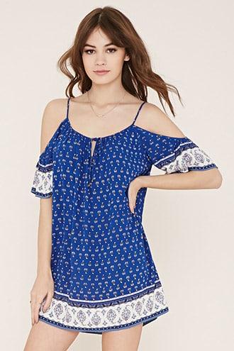 Forever21 Open-shoulder Peasant Dress