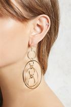 Forever21 Linked Cluster-hoop Earrings
