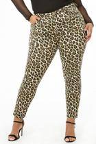 Forever21 Plus Size Leopard Print Skinny Jeans