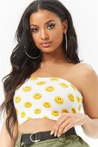 Forever21 Happy Face Tube Top