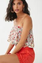 Forever21 R By Raga Floral Print Tube Top