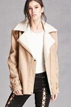 Forever21 Faux Suede Zip Moto Jacket