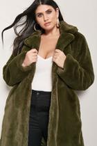 Forever21 Plus Size Longline Faux Fur Jacket