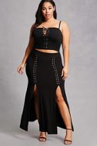 Forever21 Plus Size Lace-up Maxi Skirt