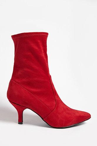 Forever21 Privileged Faux Suede Sock Boots