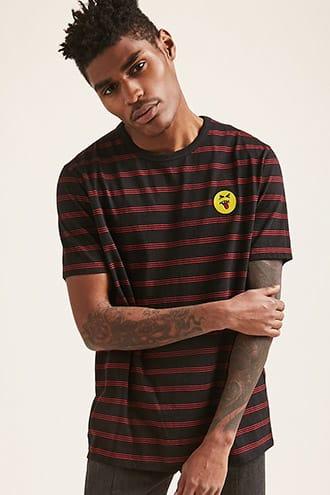 Forever21 Emoji Graphic Stripe Tee