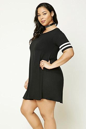 Forever21 Plus Size Varsity Stripe Dress
