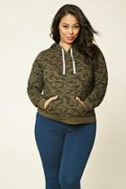 Forever21 Plus Women's  Plus Size Camo Print Hoodie