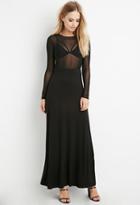 Forever21 Mesh-top Combo Maxi Dress