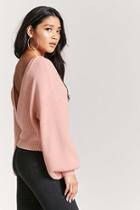 Forever21 Ribbed Knit Plunging Sweater