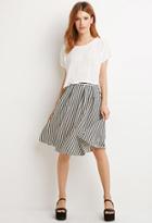 Love21 Railroad Stripe A-line Skirt