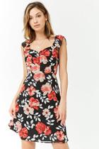 Forever21 Ruffled Floral Chiffon Dress