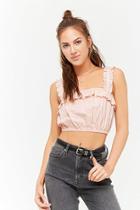 Forever21 Gingham Ruffle Crop Top