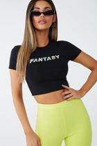 Forever21 Fantasy Graphic Cropped Tee