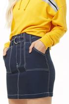 Forever21 D-ring Contrast-stitch Skirt