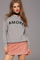 Forever21 Women's  Fleece Amore Sweatshirt
