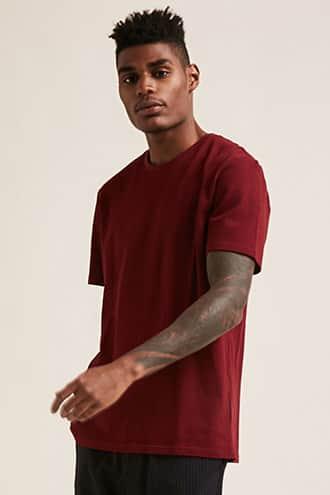 Forever21 Textured Knit Crew Neck Tee
