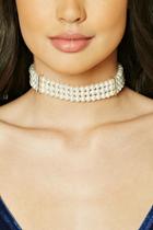 Forever21 Cream & Gold Faux Pearl Choker