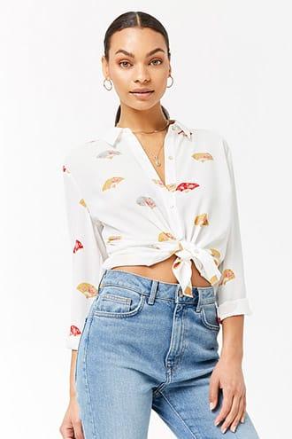 Forever21 Fan Print Shirt