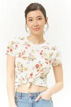 Forever21 Flower Print T-shirt