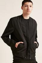 Forever21 Smocked-trim Bomber Jacket